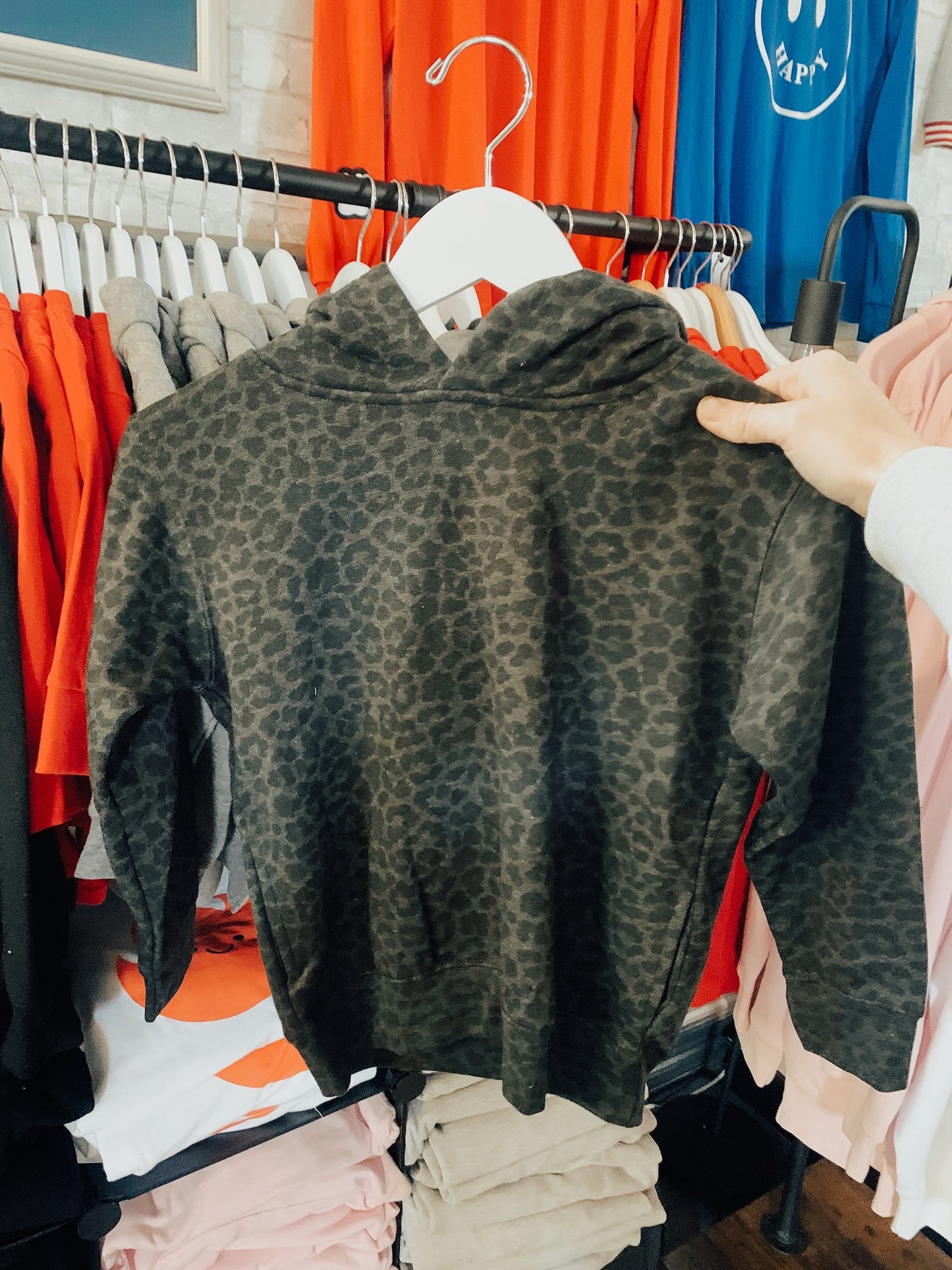 Gray & Leopard Toddler Custom Hoodies