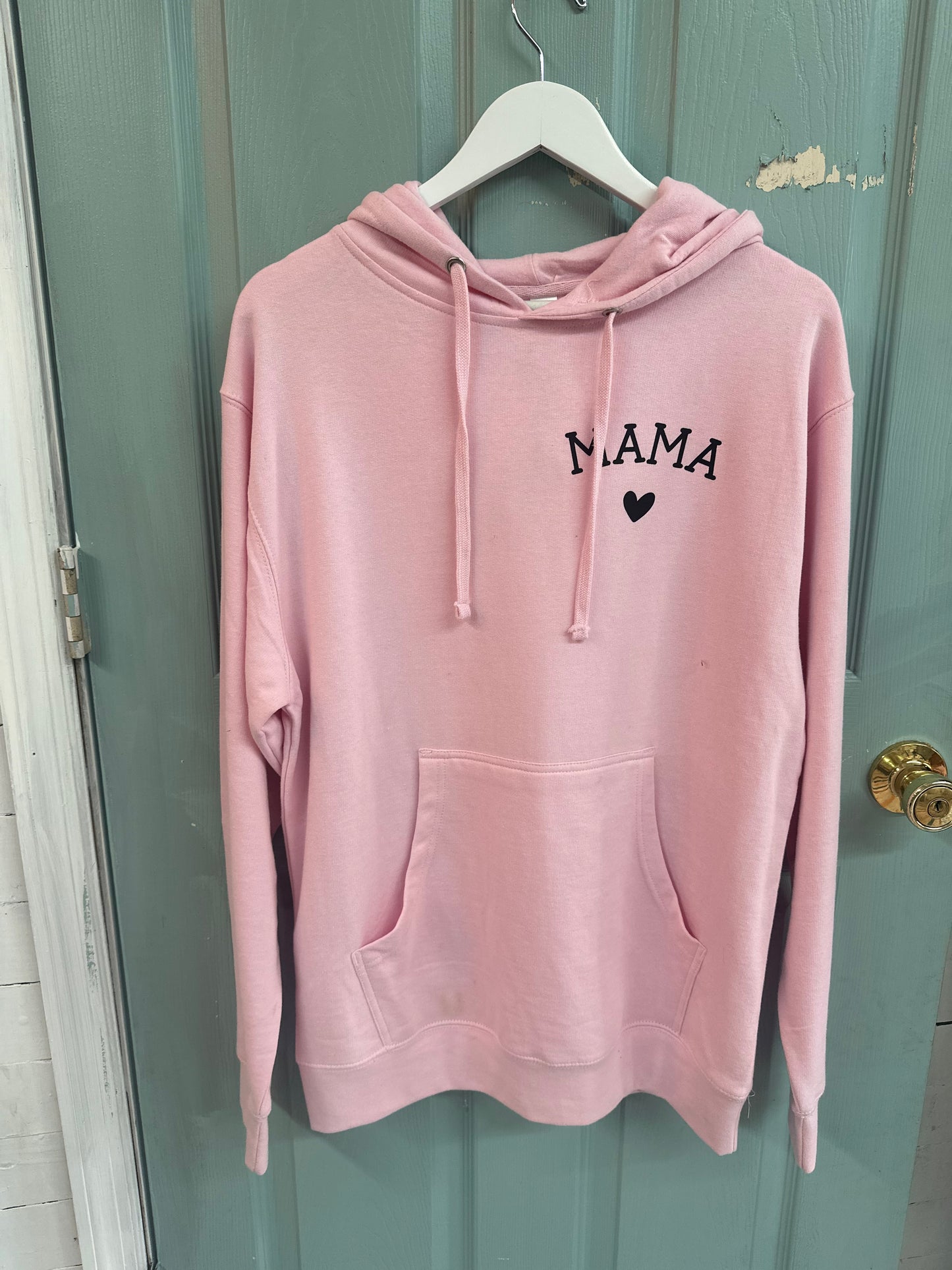 Mama Sweatshirt with Hood—Size Medium—Pink Independent Trading Brand