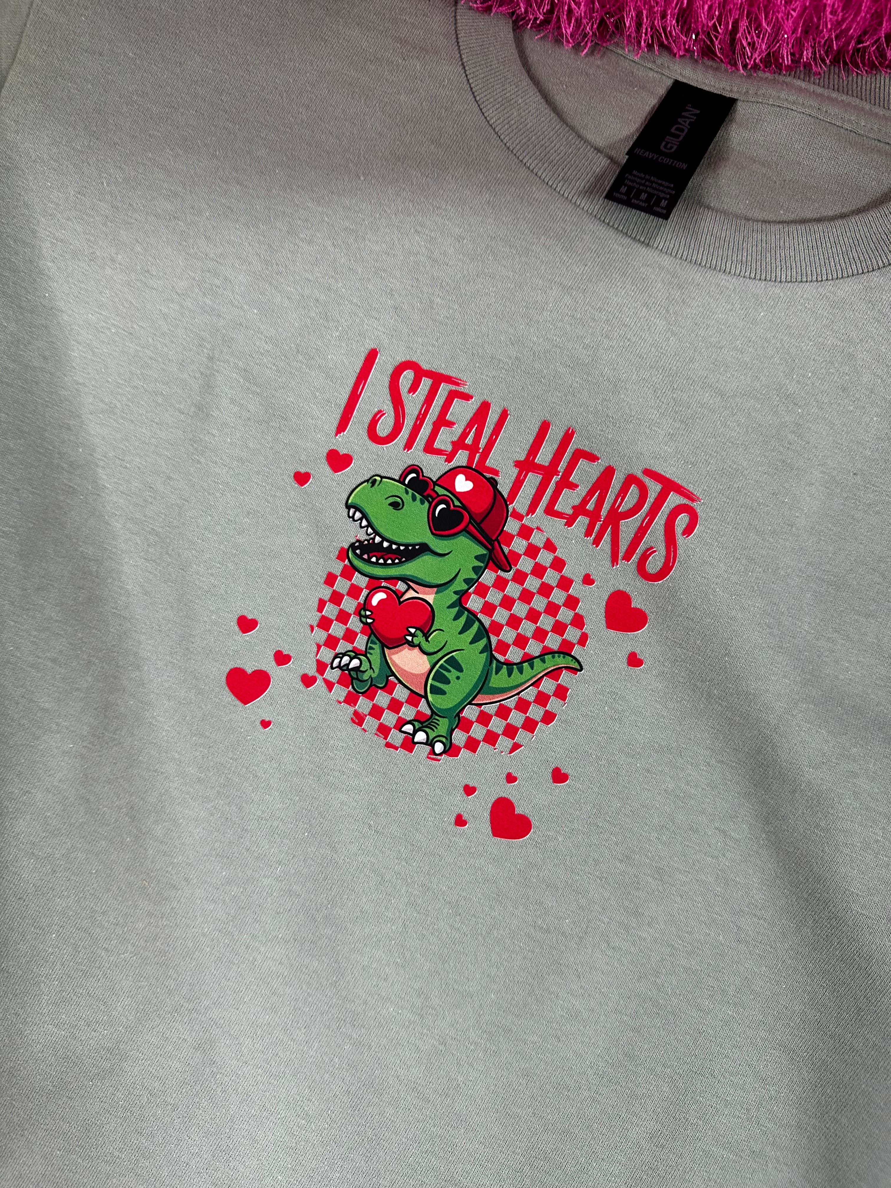 ❤️I Steal Hearts Dinosaur Design