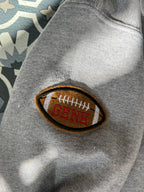 Football Mom & Customizable Football Patch Sweatshirt