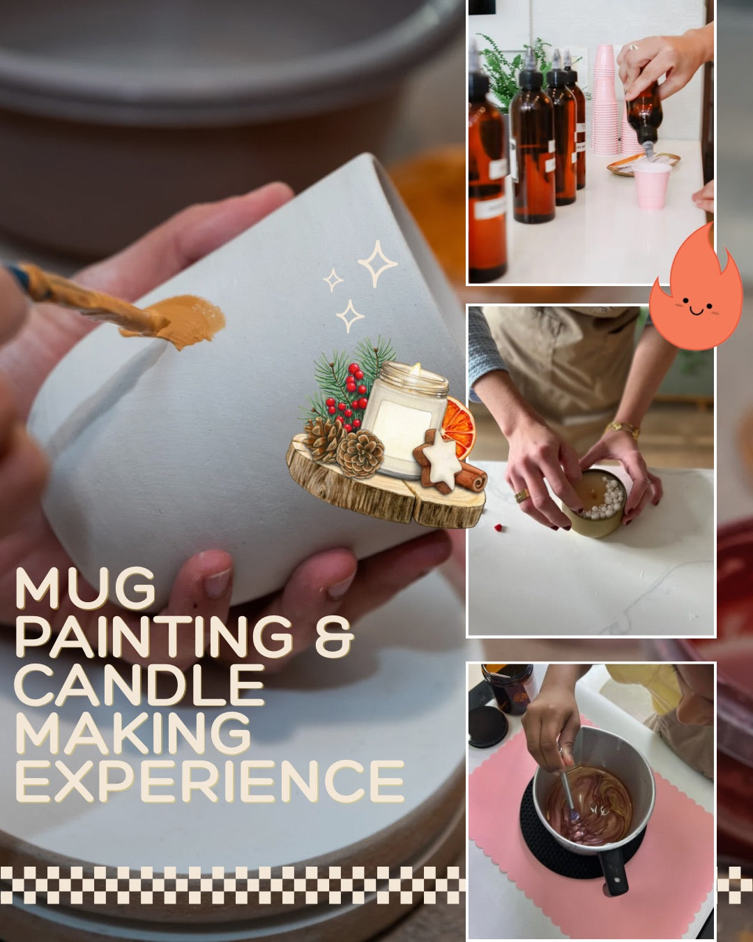 November Mug Painting & Candle Making Experience (Quantity means the number of People)