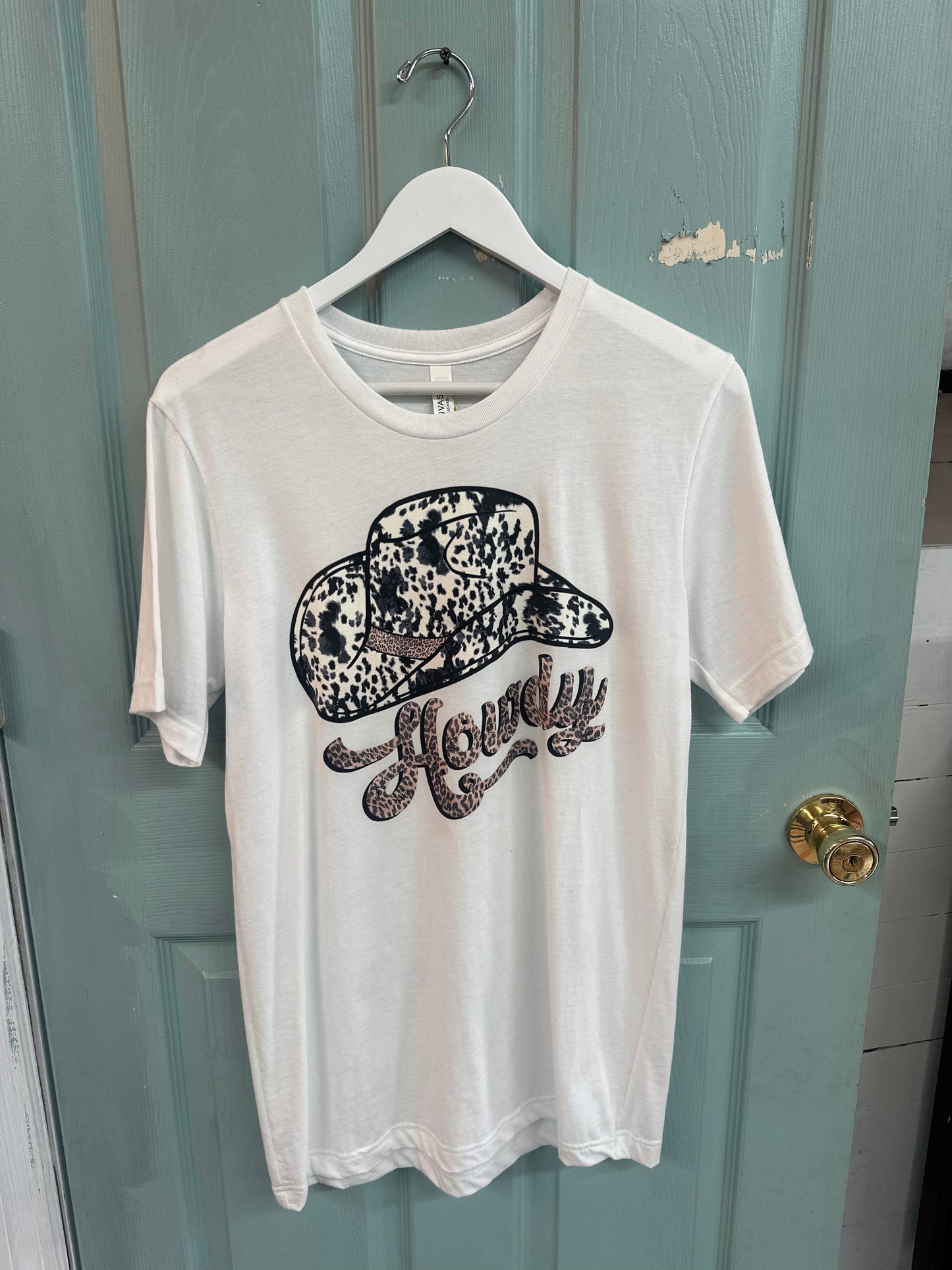 Howdy T Shirt—Size Medium—White Canvas Brand