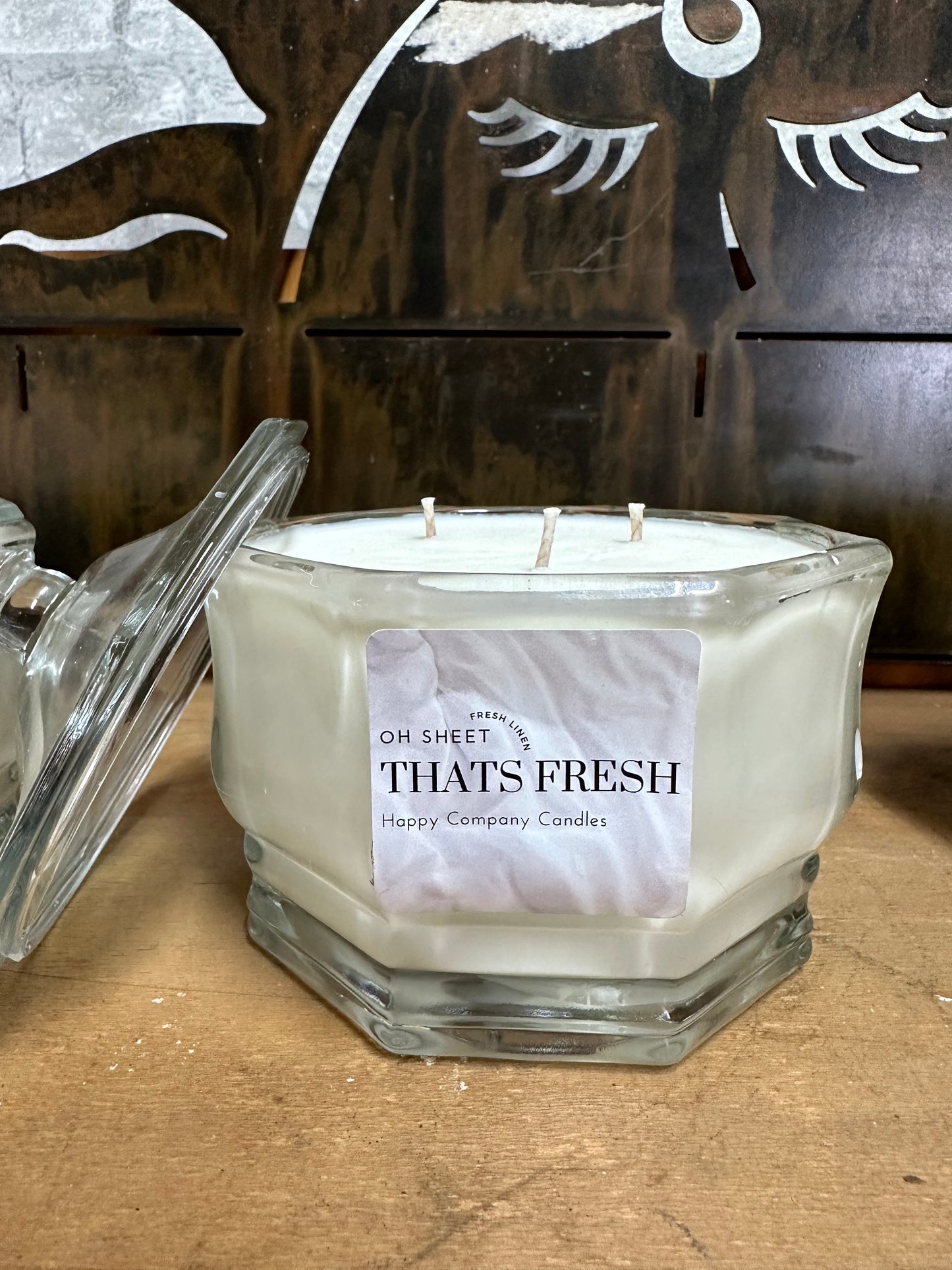 Candy Dish Jar (20 oz)—Oh Sheet That’s Fresh (Notes of Fresh Linen)