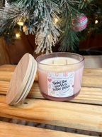 Round Two Wick Vessels with Bamboo Lid (15 oz)