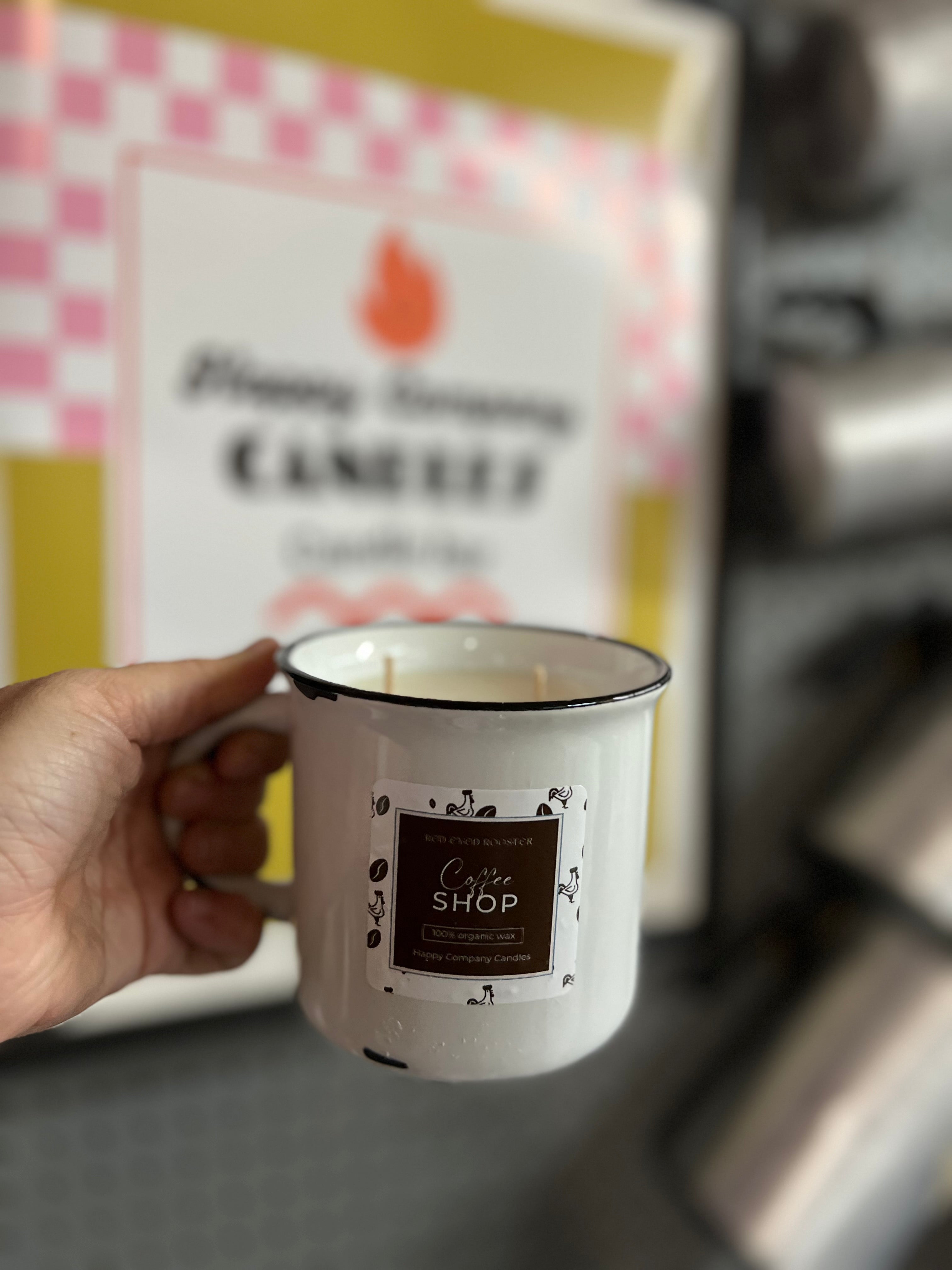 Coffee Mug Candle (Red Eyed Rooster x Happy Company Candles)