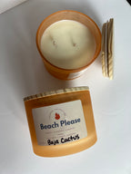 Orange Jar with Bamboo Lid (16 oz)