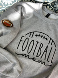 Football Mom & Customizable Football Patch Sweatshirt