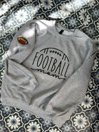 Football Mom & Customizable Football Patch Sweatshirt