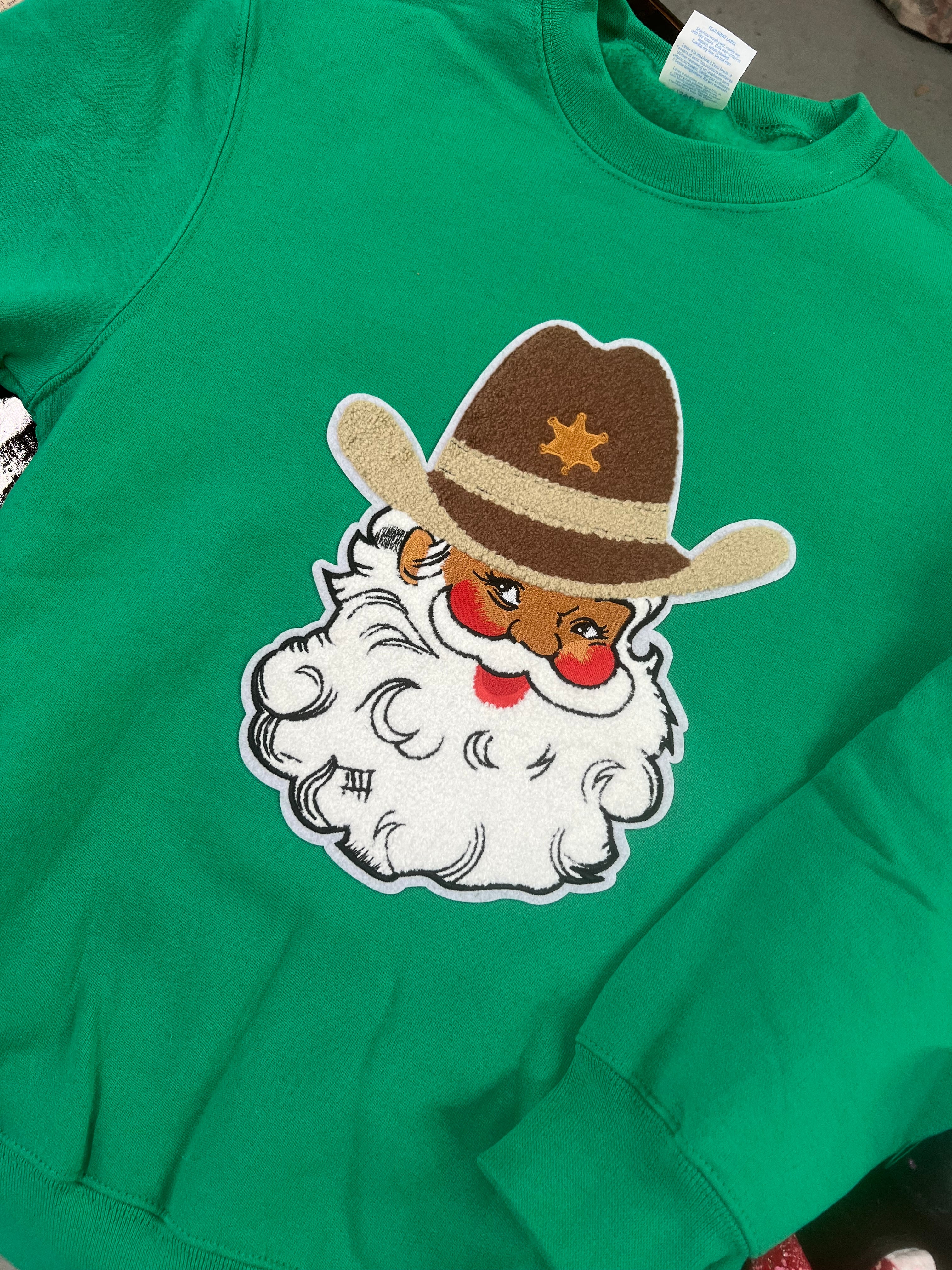 Sweatshirt with Santa Cowboy