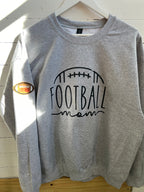 Football Mom & Customizable Football Patch Sweatshirt