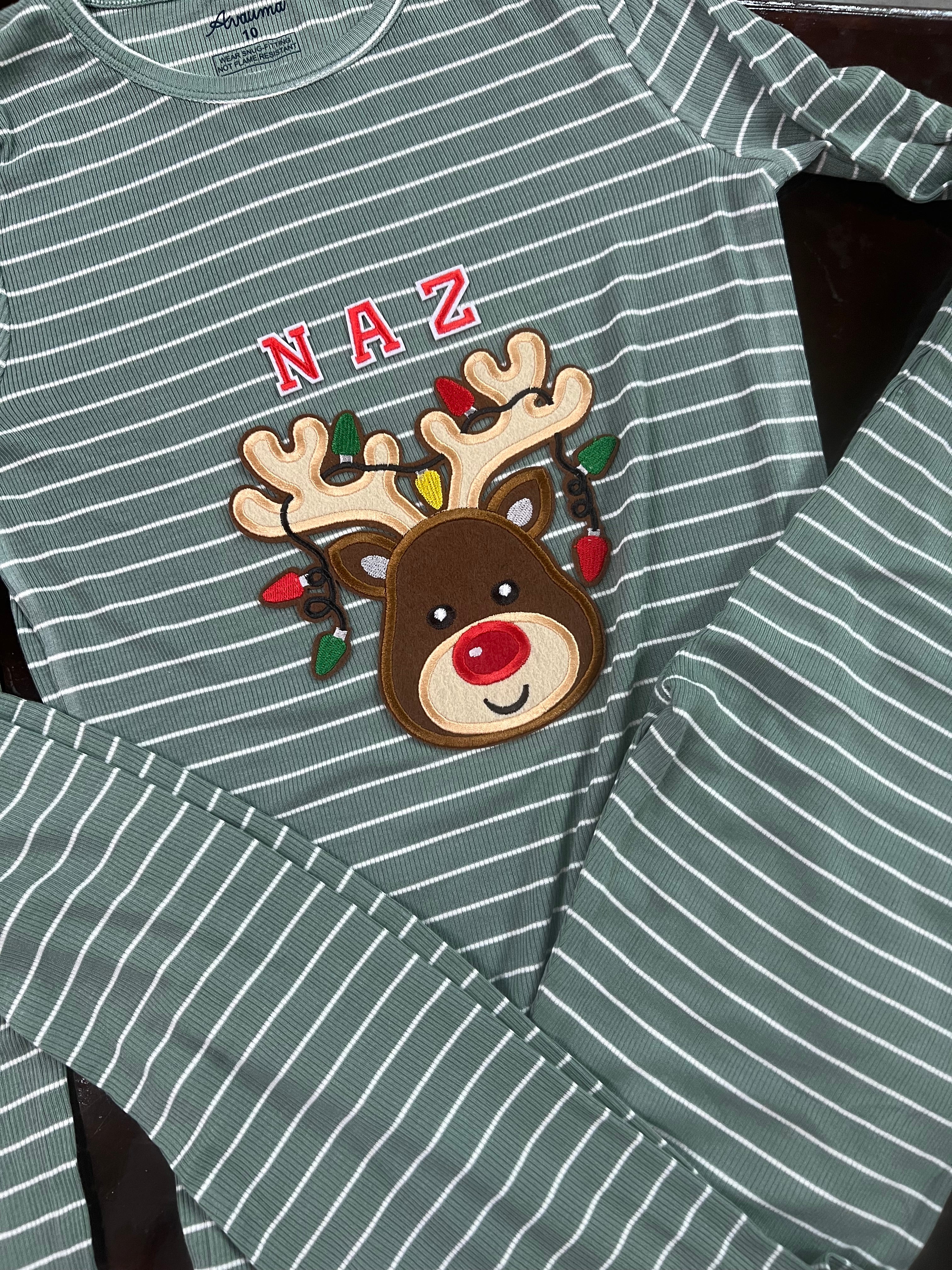 Customizable Reindeer Pajama Sets