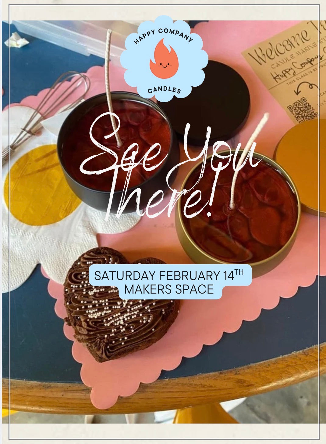 Valentines Day Candle Workshop (Remember Quantity means number of people for this product)