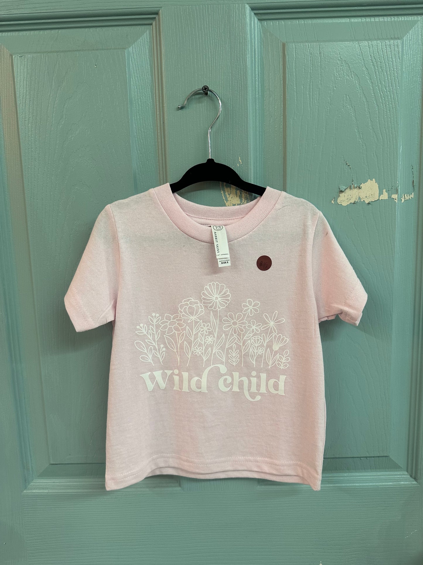 Wildflower T Shirt—Size Children’s 2T—Pink Rabbit Skins Brand