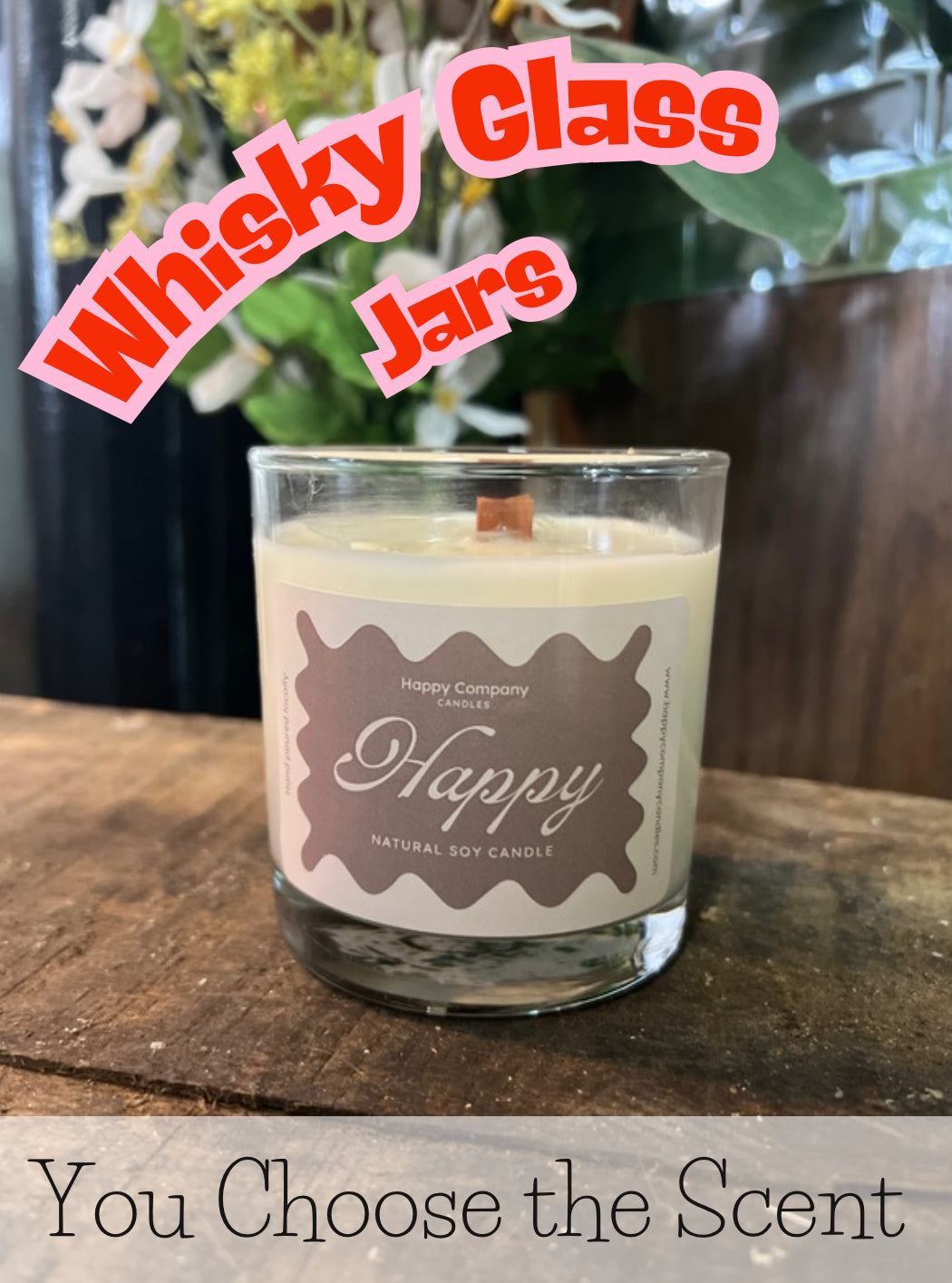 Whisky Glass Happy Jar