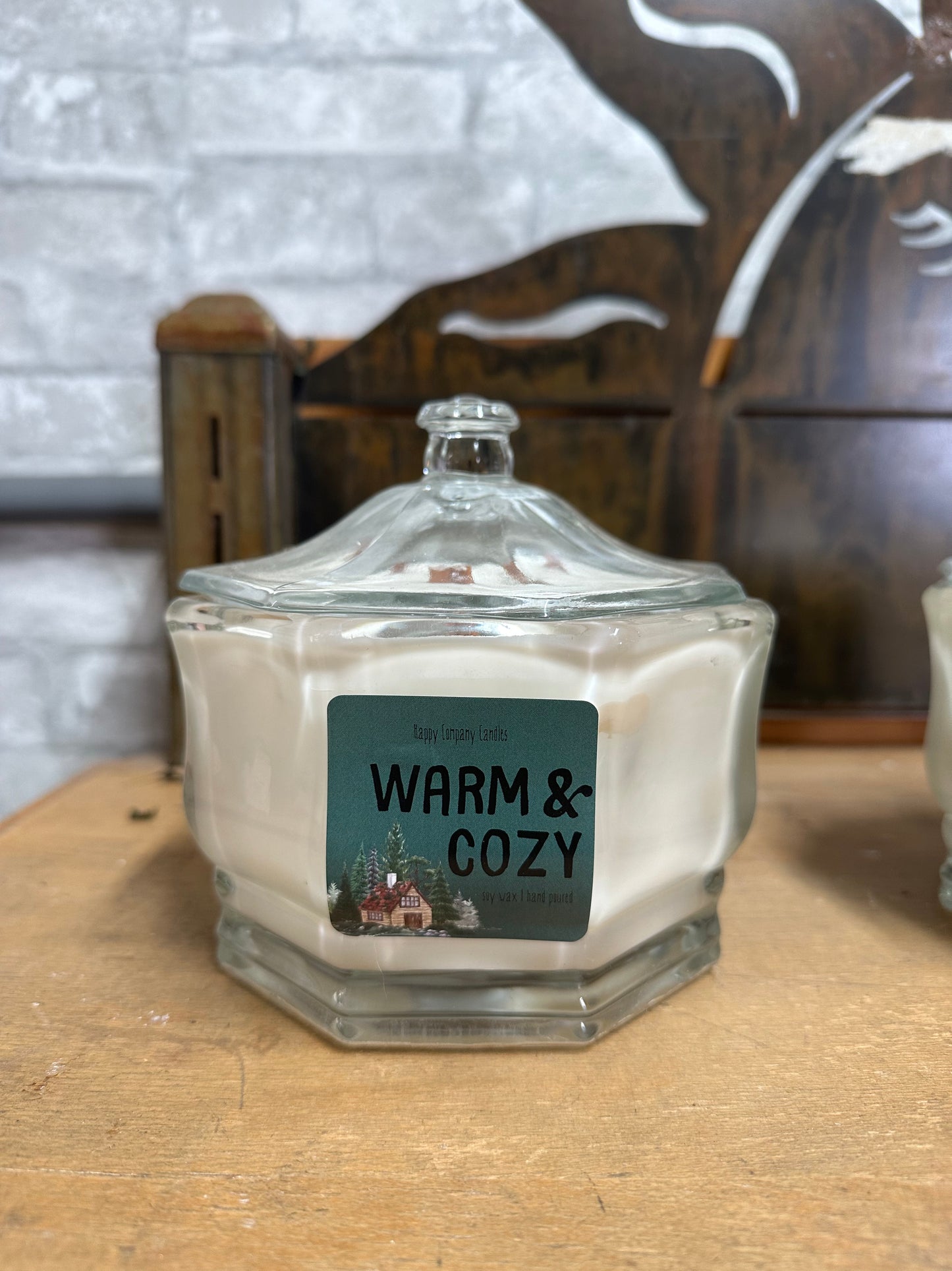 Candy Dish Jar (20 oz)—Warm & Cozy (Notes of Fig & Brown Sugar)