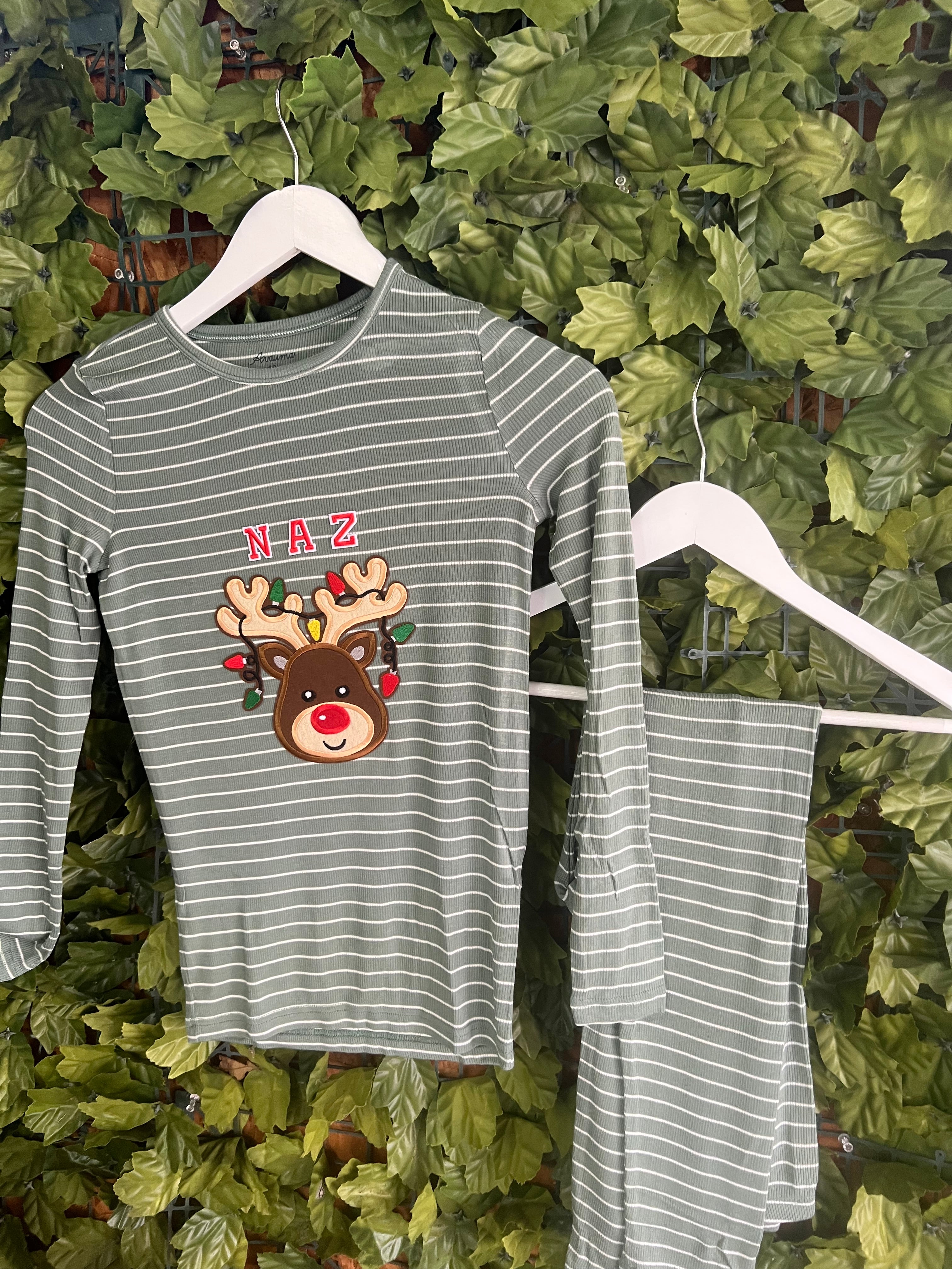 Customizable Reindeer Pajama Sets