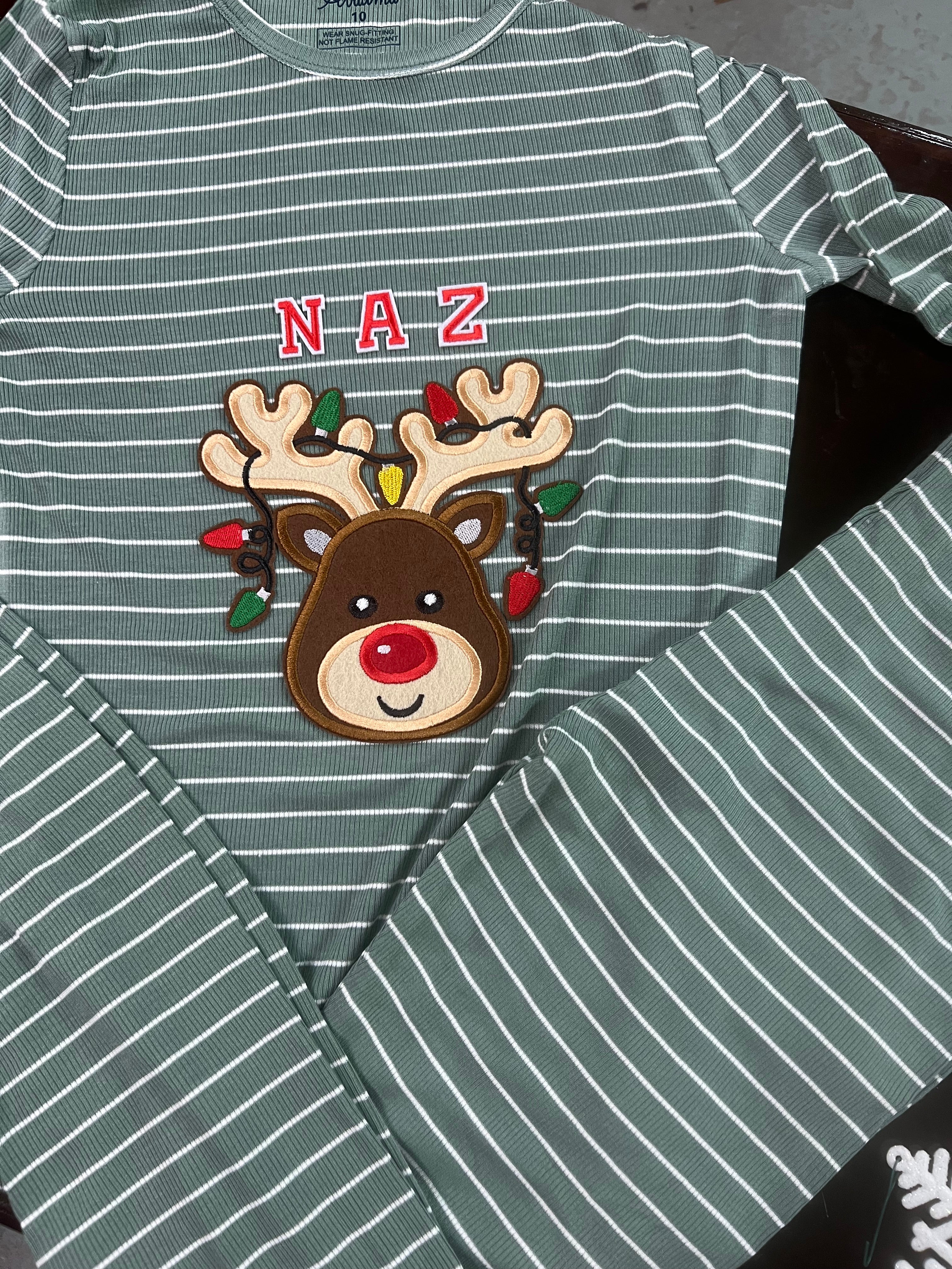 Customizable Reindeer Pajama Sets