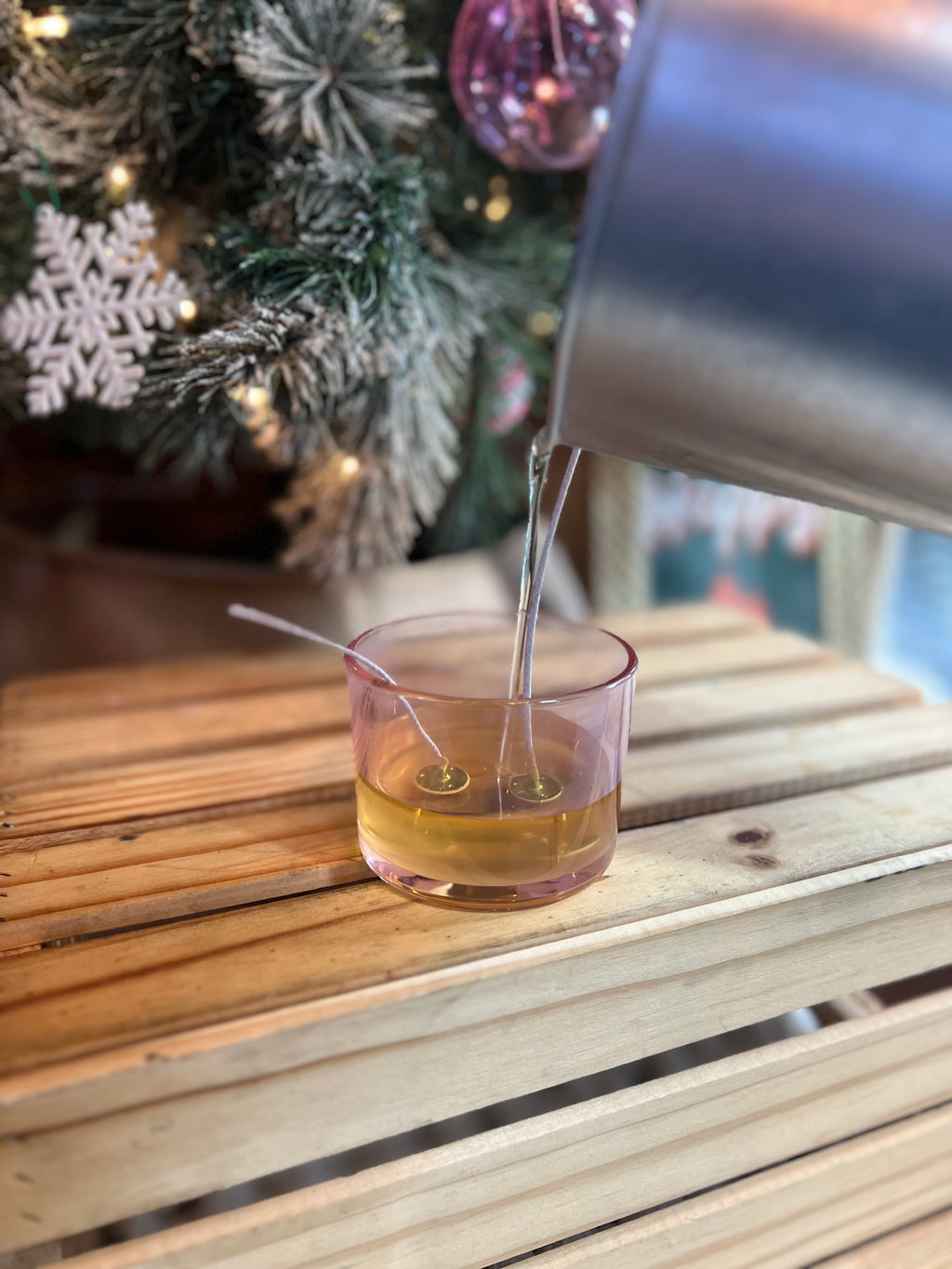 Round Two Wick Vessels with Bamboo Lid (15 oz)