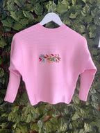 Girls Sweater with Christmas Kitty Trio