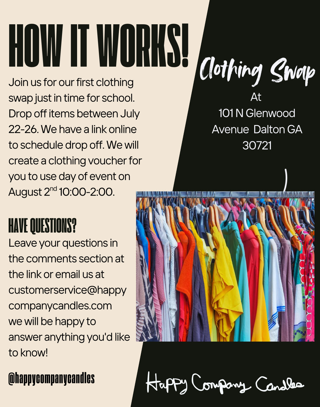 **FREE EVENT**Back To School Clothing Swap—Adults & Kids