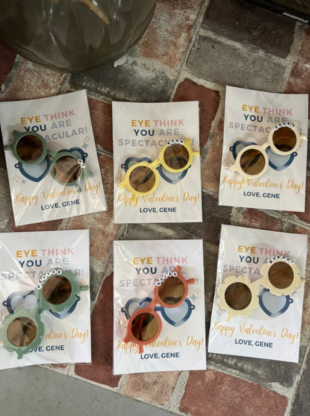 ❤️Eye Think You Are Spectacular(Custom Valentine favors with 1 pair of sunglasses per card)