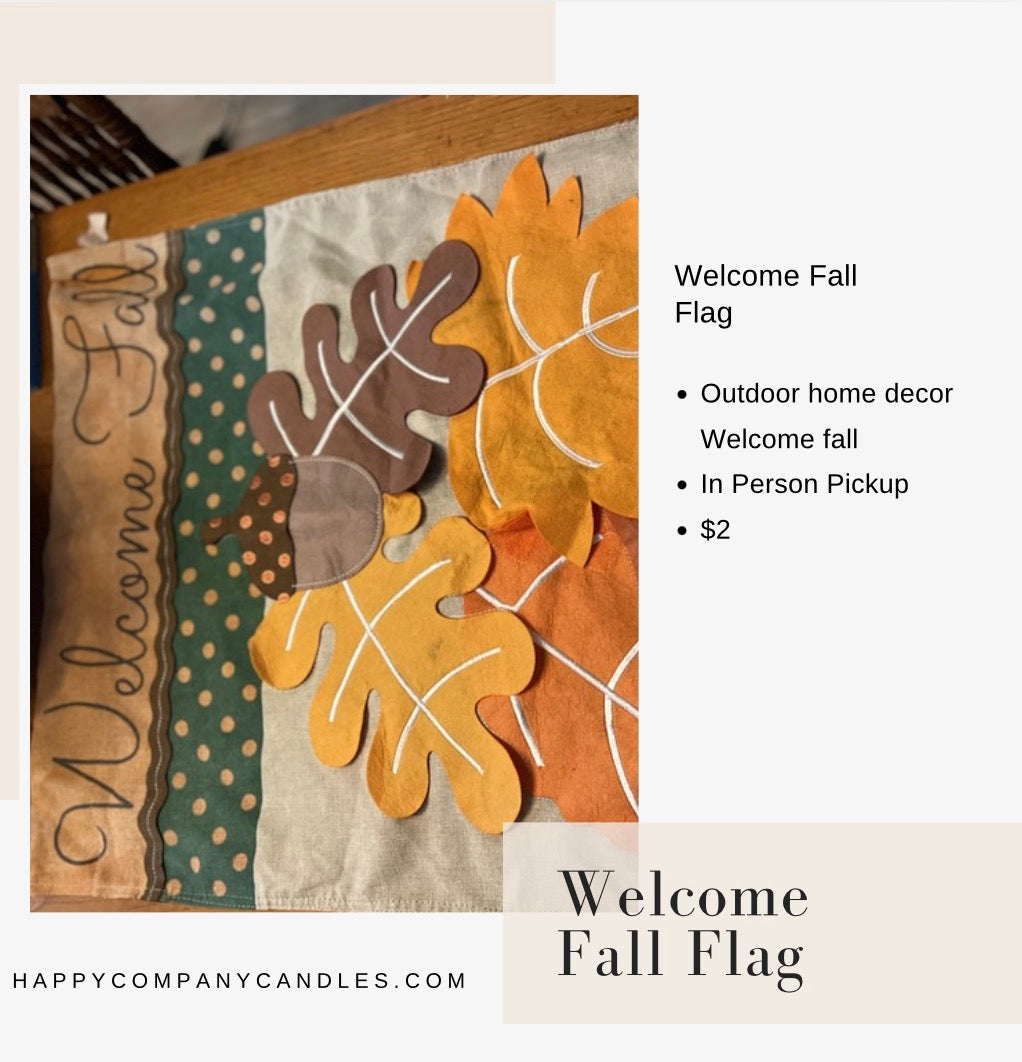 Welcome Fall Theme Outdoor Flag
