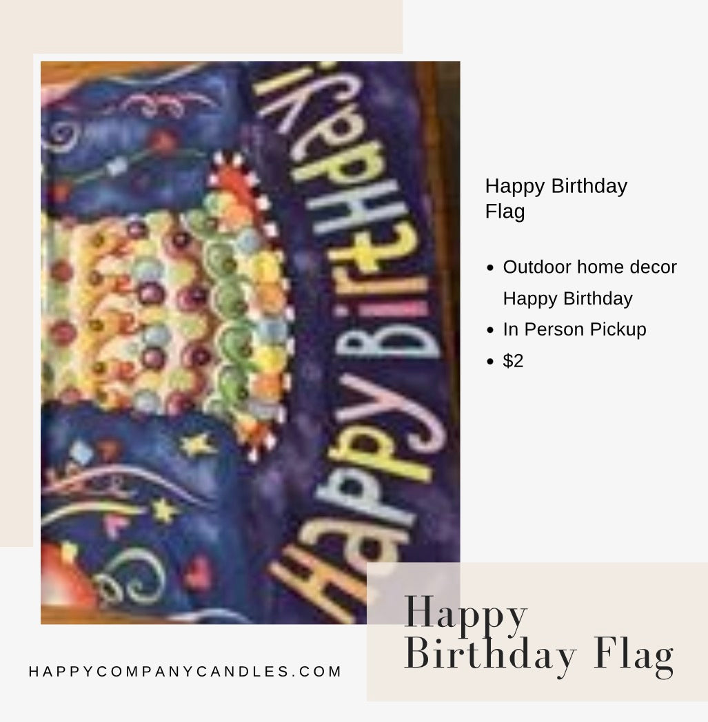 Happy Birthday Outdoor Flag