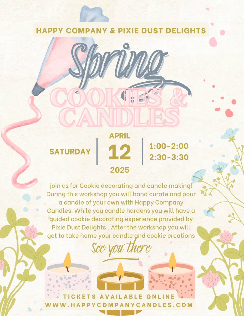 🌷Spring Time Cookies & Candles