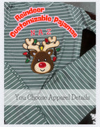 Customizable Reindeer Pajama Sets
