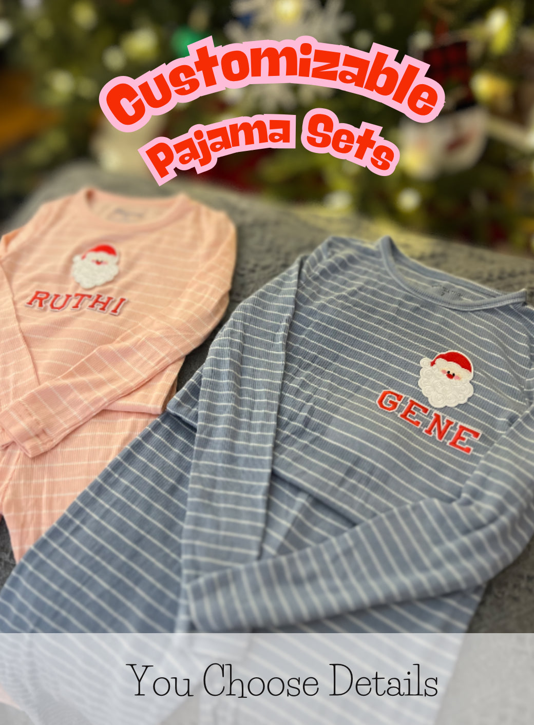 Customizable Santa Pajama Sets