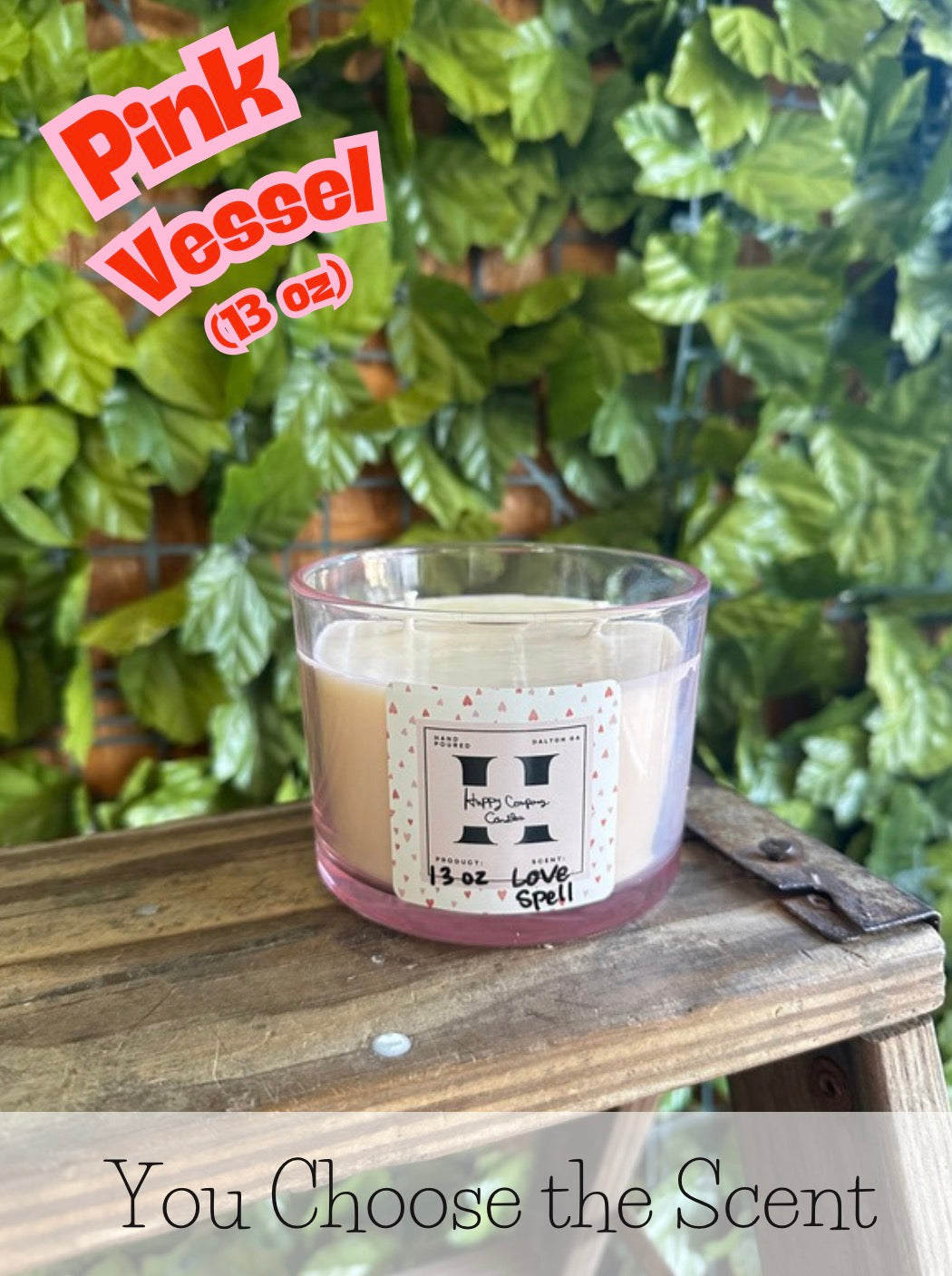 Pink Vessel with Bamboo Jar —❤️ (13 oz)