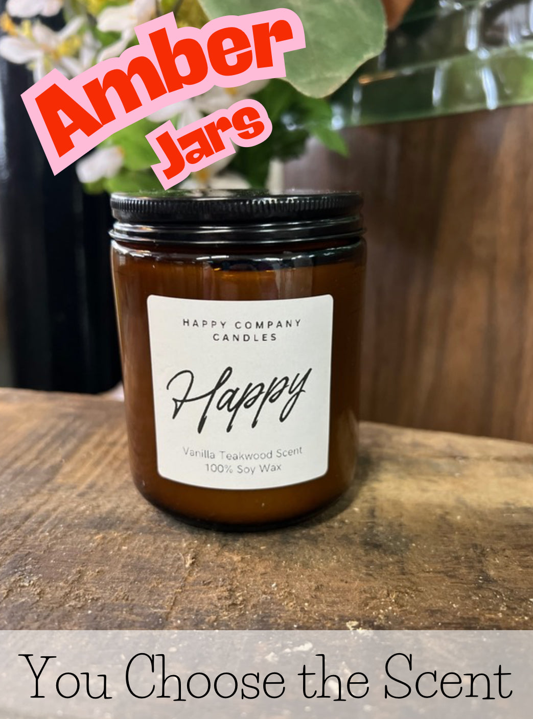 Happy Amber Jar