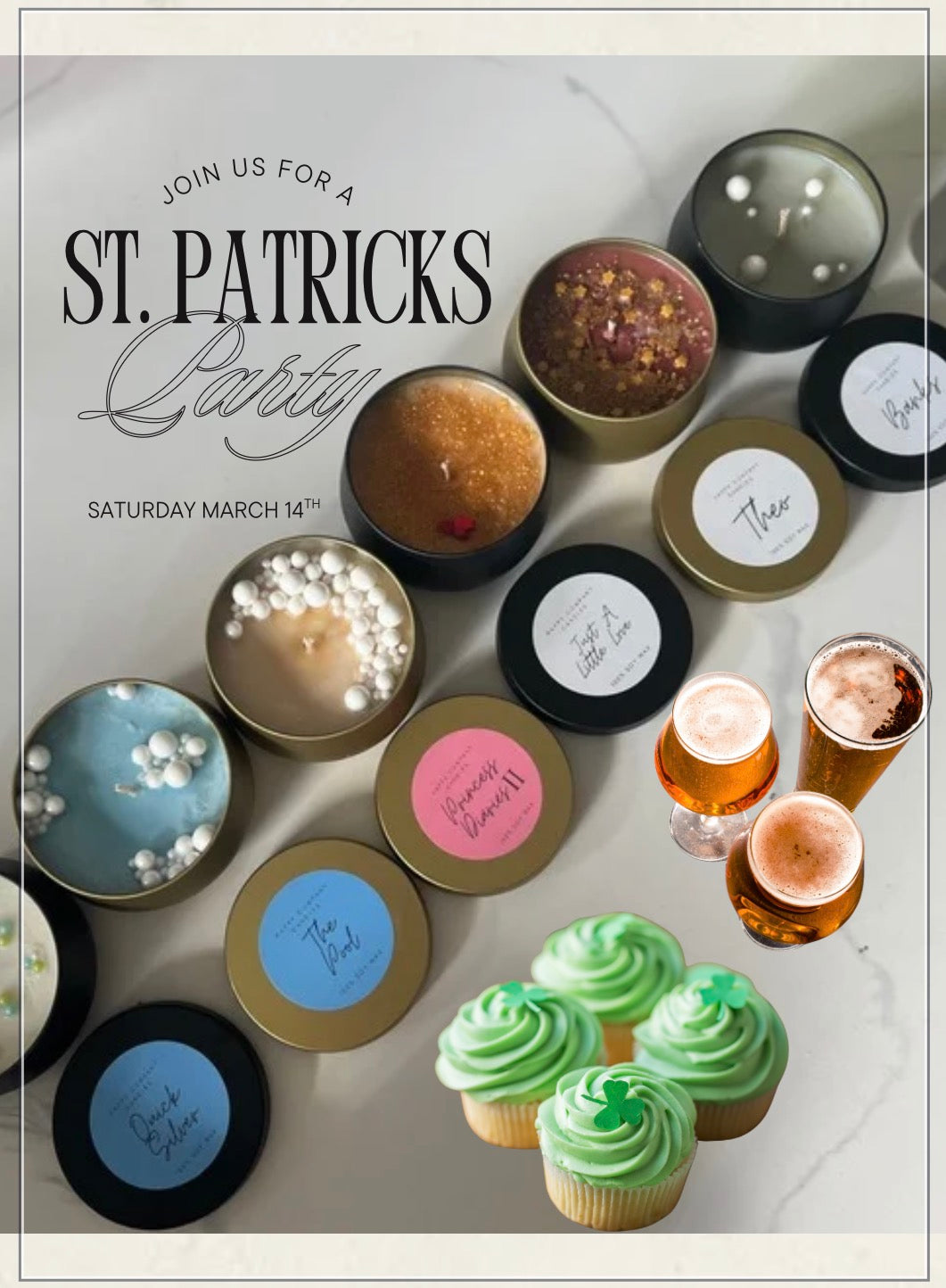 St. Patrick’s Candle Workshop (Remember Quantity means number of people for this product)