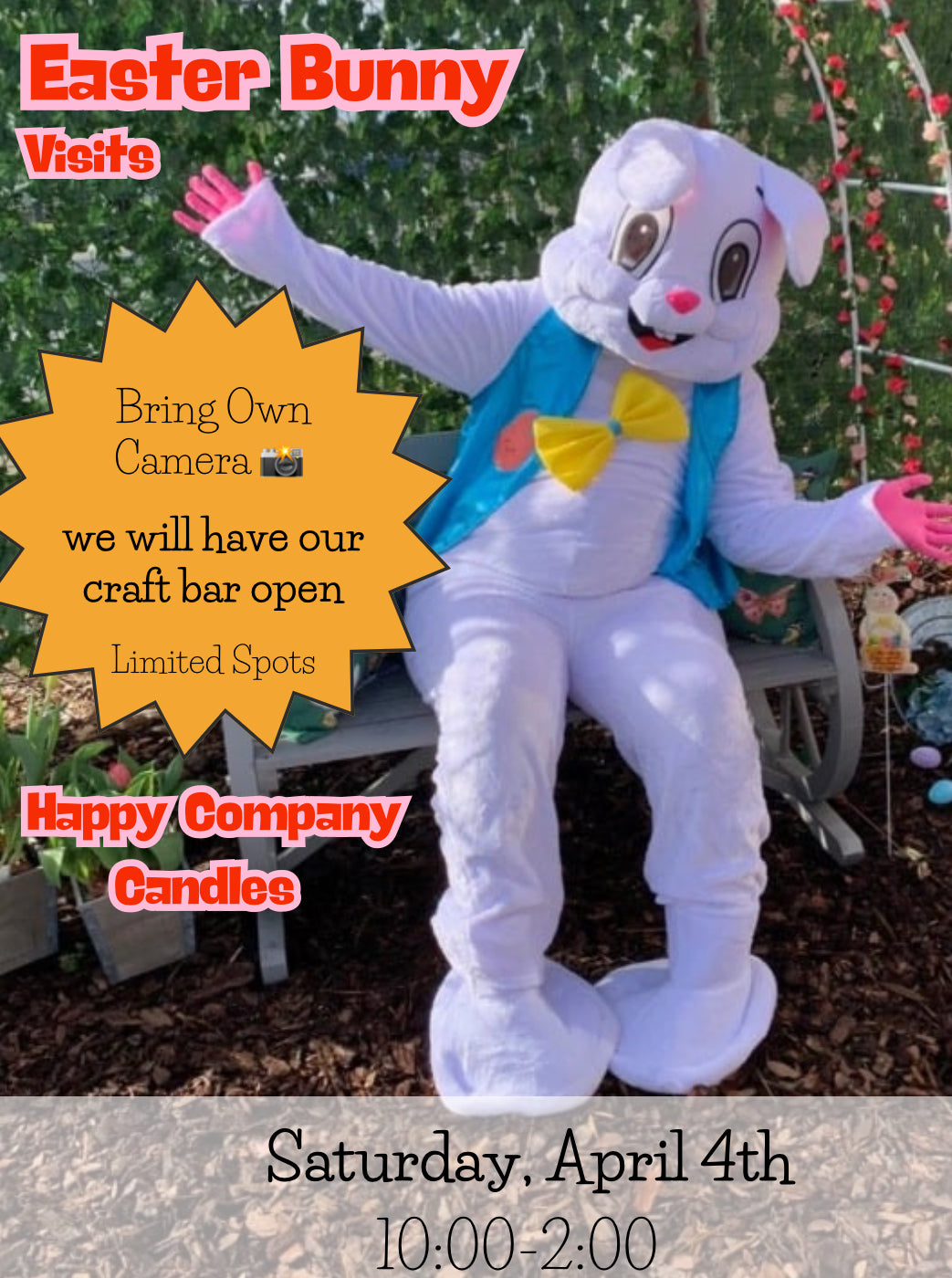 📸🐰Easter Bunny Visiting on April 4th