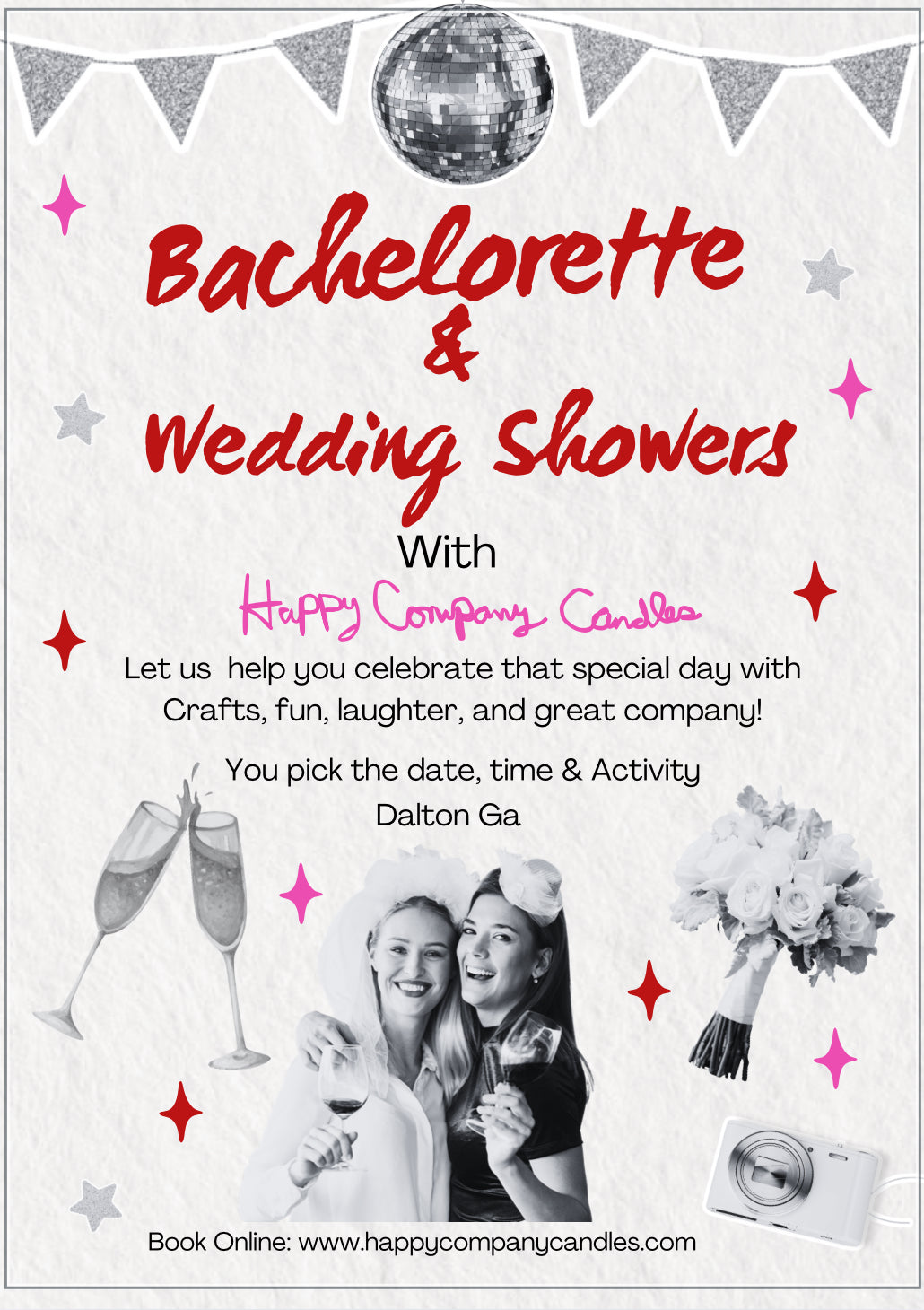 Plan A Bachelorette Party or Wedding Shower With Us!