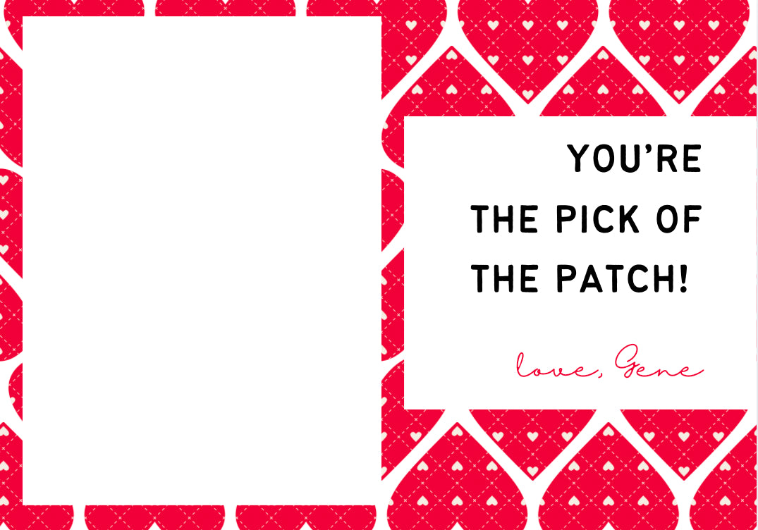 ❤️You’re the pick of the Patch (Custom Valentine favors with 1 patch per card)