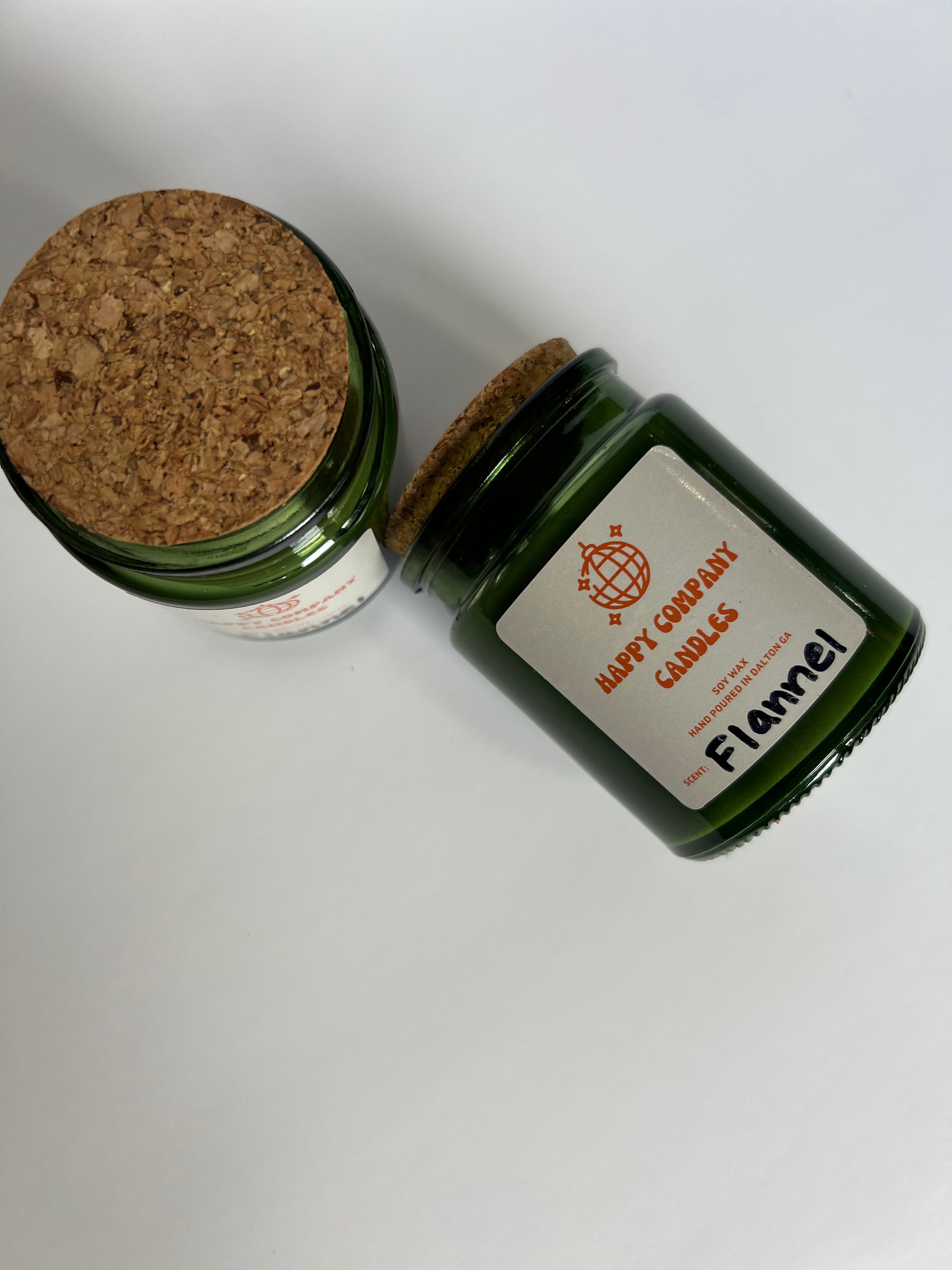 Green Jar with Cork Lid (8 oz)