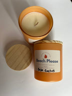 Orange Jar with Bamboo Lid (8 oz)