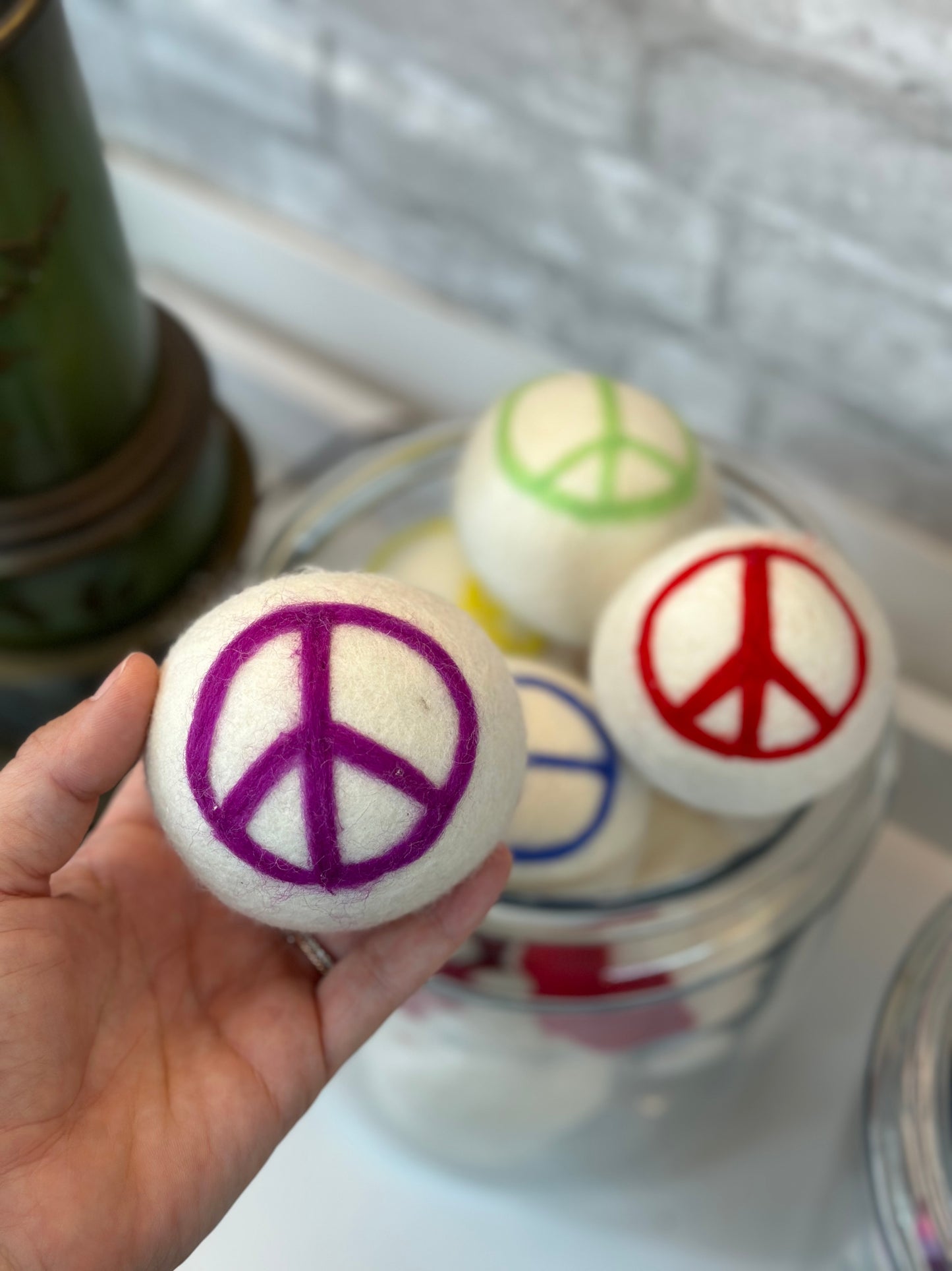 Peace Sign Dryer Balls