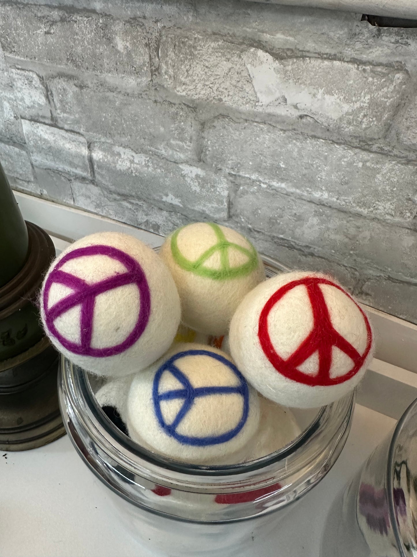 Peace Sign Dryer Balls