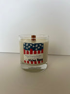 Patriotic Whisky Glass Woodwick Candle  (11 oz)