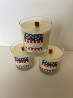 Patriotic Whisky Glass Woodwick Candle  (11 oz)