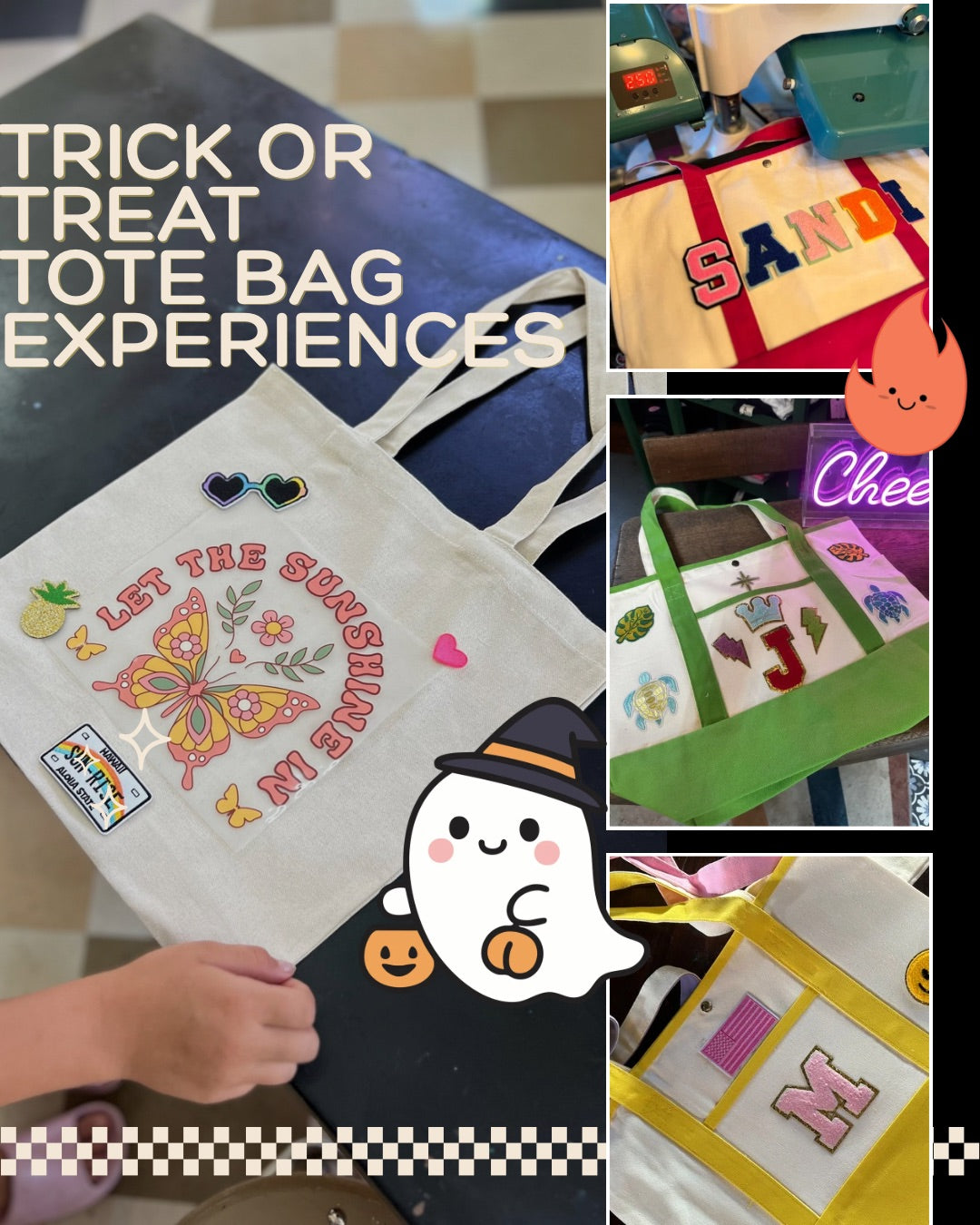 Trick or Treat Tote Bag Making Experience (Quantity means the number of People)