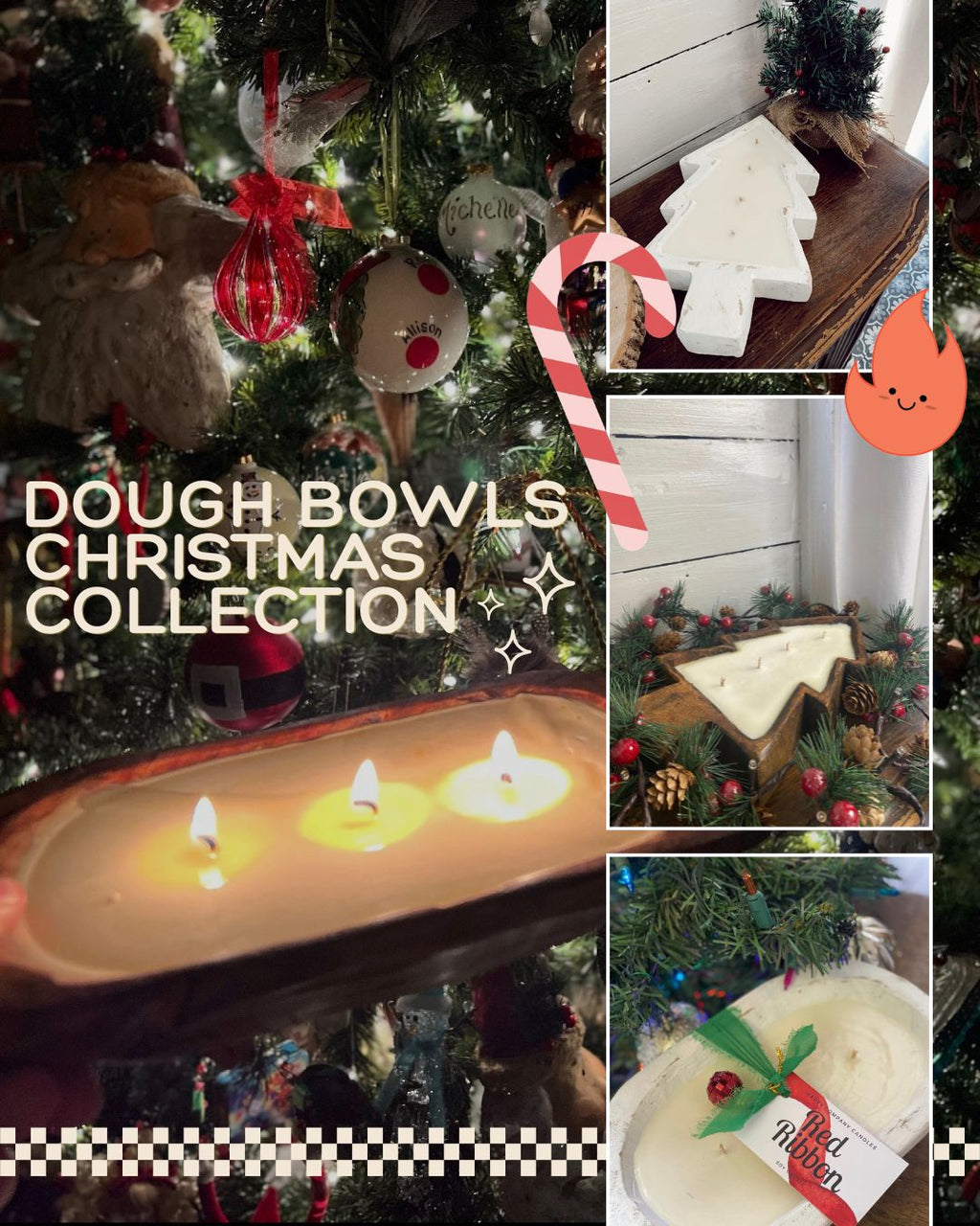 Dough Bowl Christmas Candle Collection