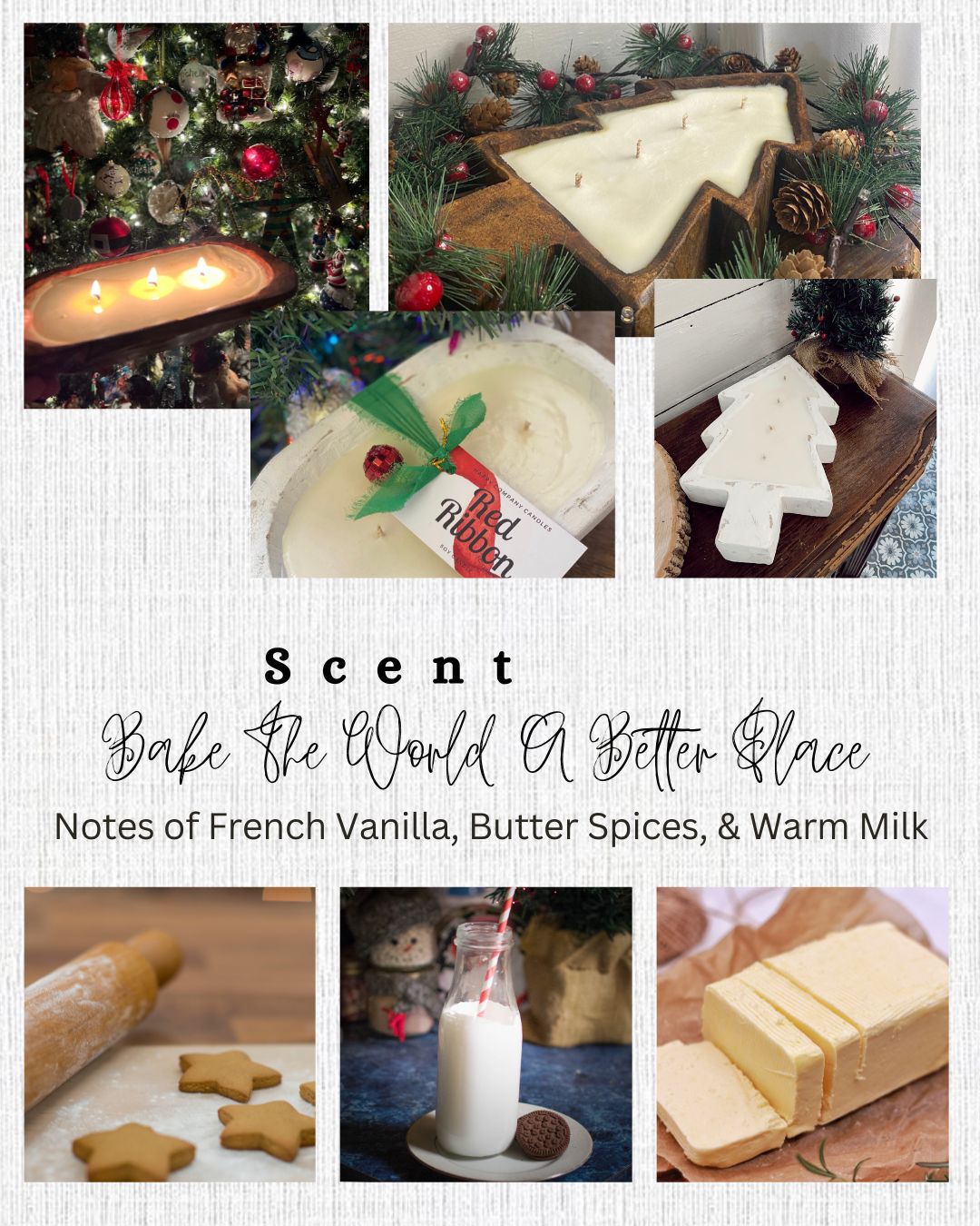Dough Bowl Christmas Candle Collection