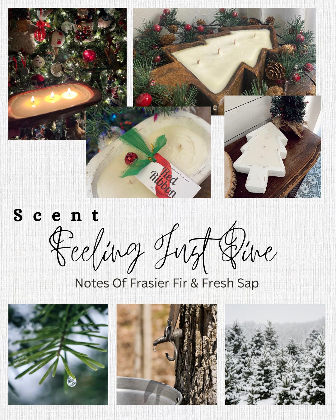 Dough Bowl Christmas Candle Collection