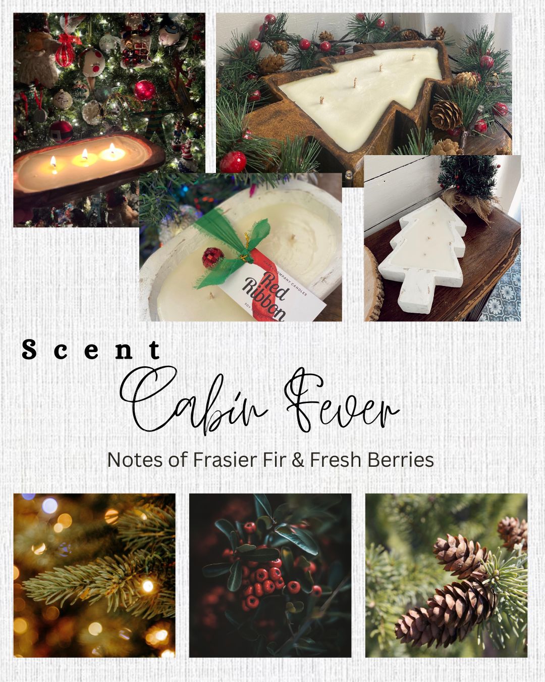 Dough Bowl Christmas Candle Collection