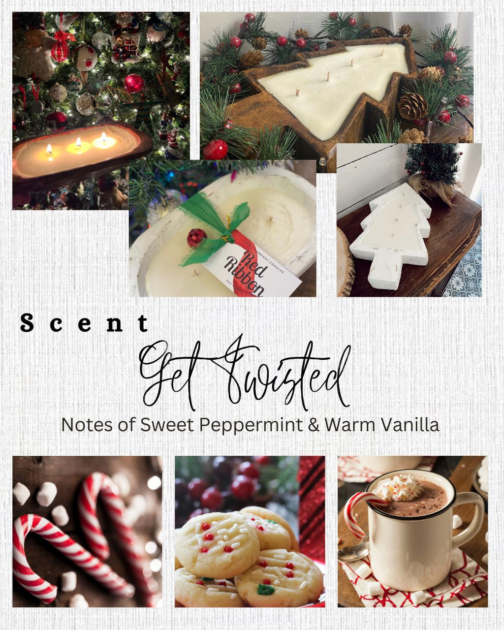 Dough Bowl Christmas Candle Collection