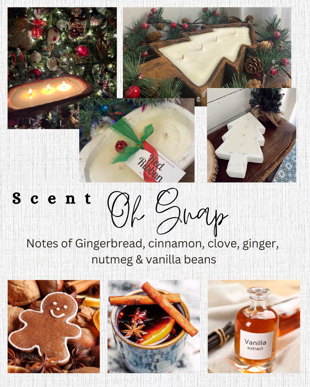 Dough Bowl Christmas Candle Collection