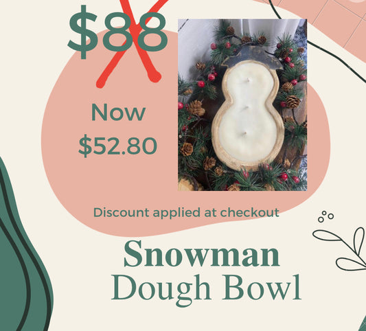 Snowman Dough Bowl (Winter Collection)